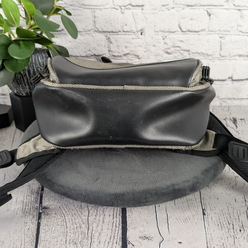 TUMI Black and Silver Backpack, Small